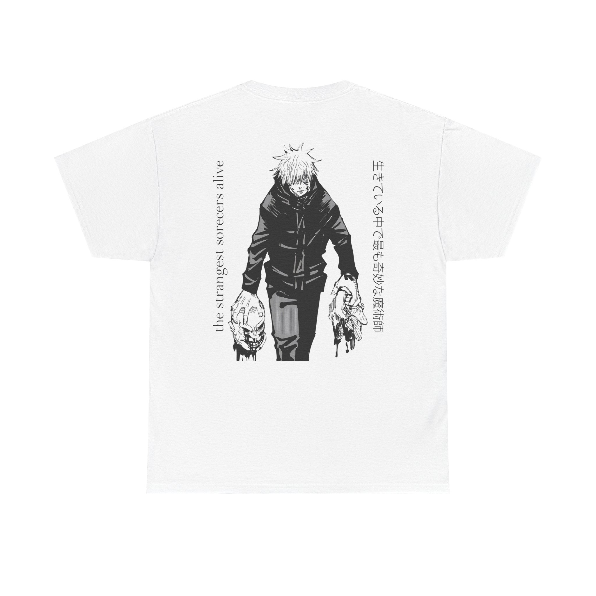Anime Graphic Tee — Jujutsu Kaisen Gojo Walk with Masks Shirt