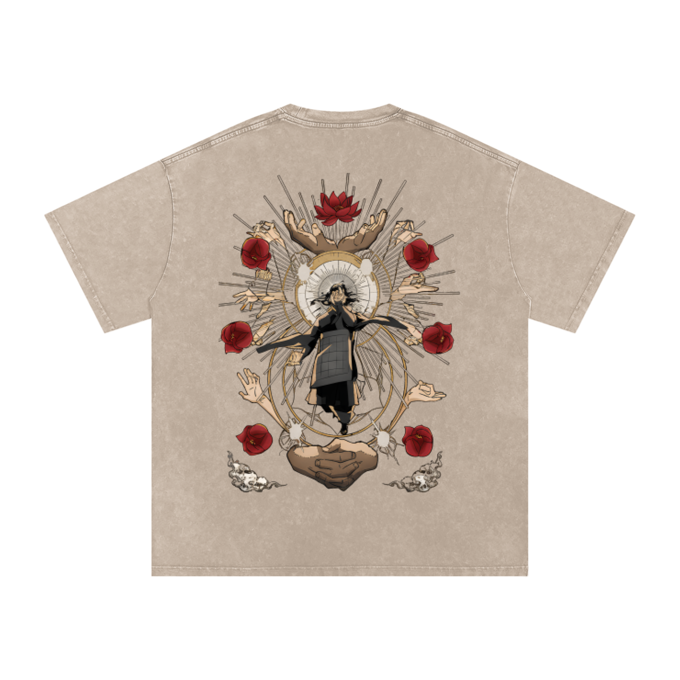 Snow Washed Oversized Cotton T-Shirt