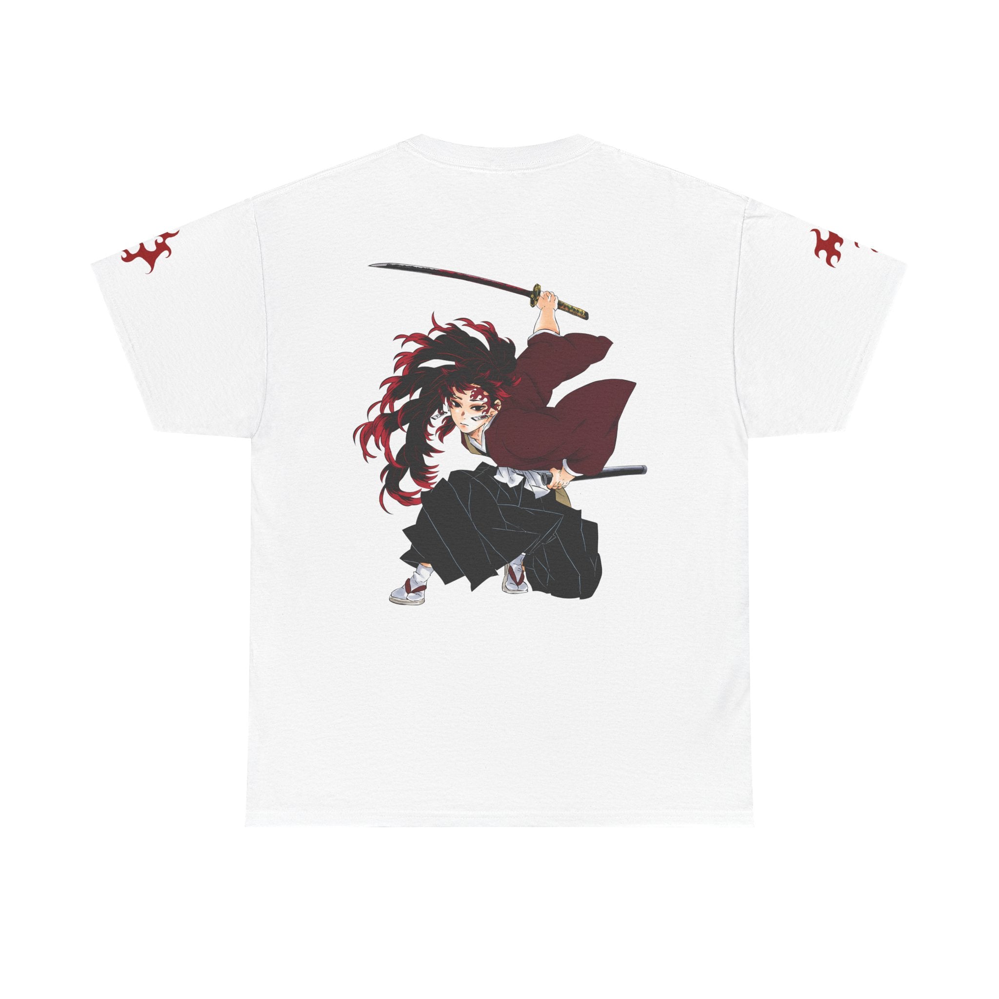 Anime Demon Slayer Tee — Red-Haired Swordsman Back Print