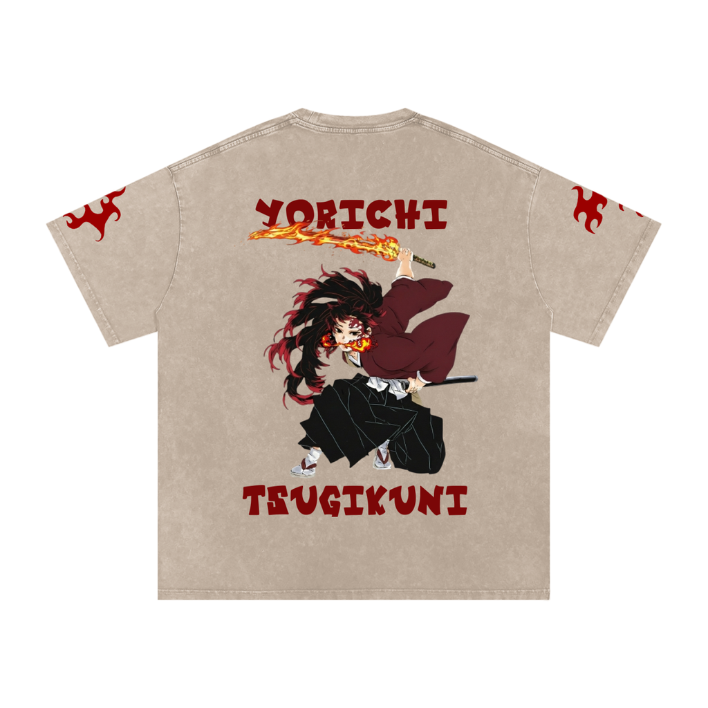 Snow Washed Oversized Cotton T-Shirt