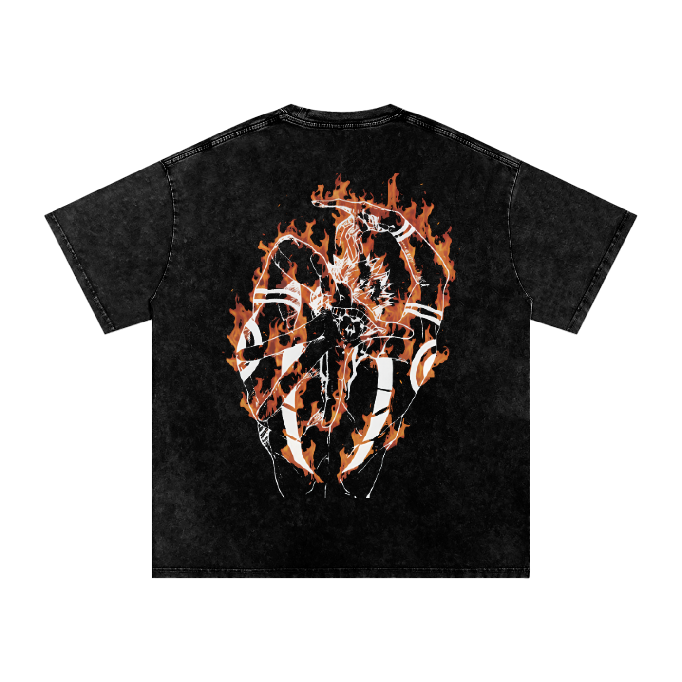 Snow Washed Oversized Cotton T-Shirt