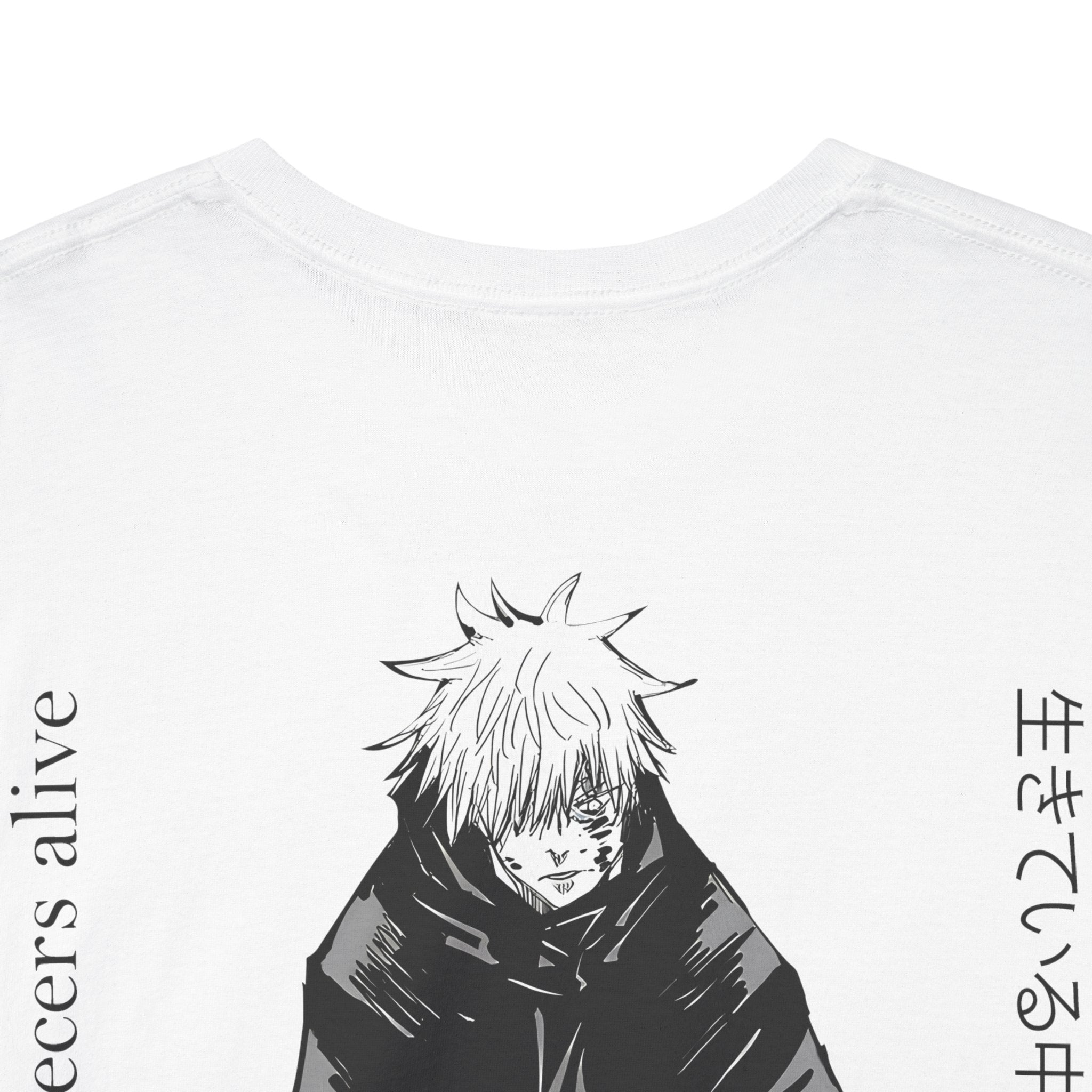 Anime Graphic Tee — Jujutsu Kaisen Gojo Walk with Masks Shirt