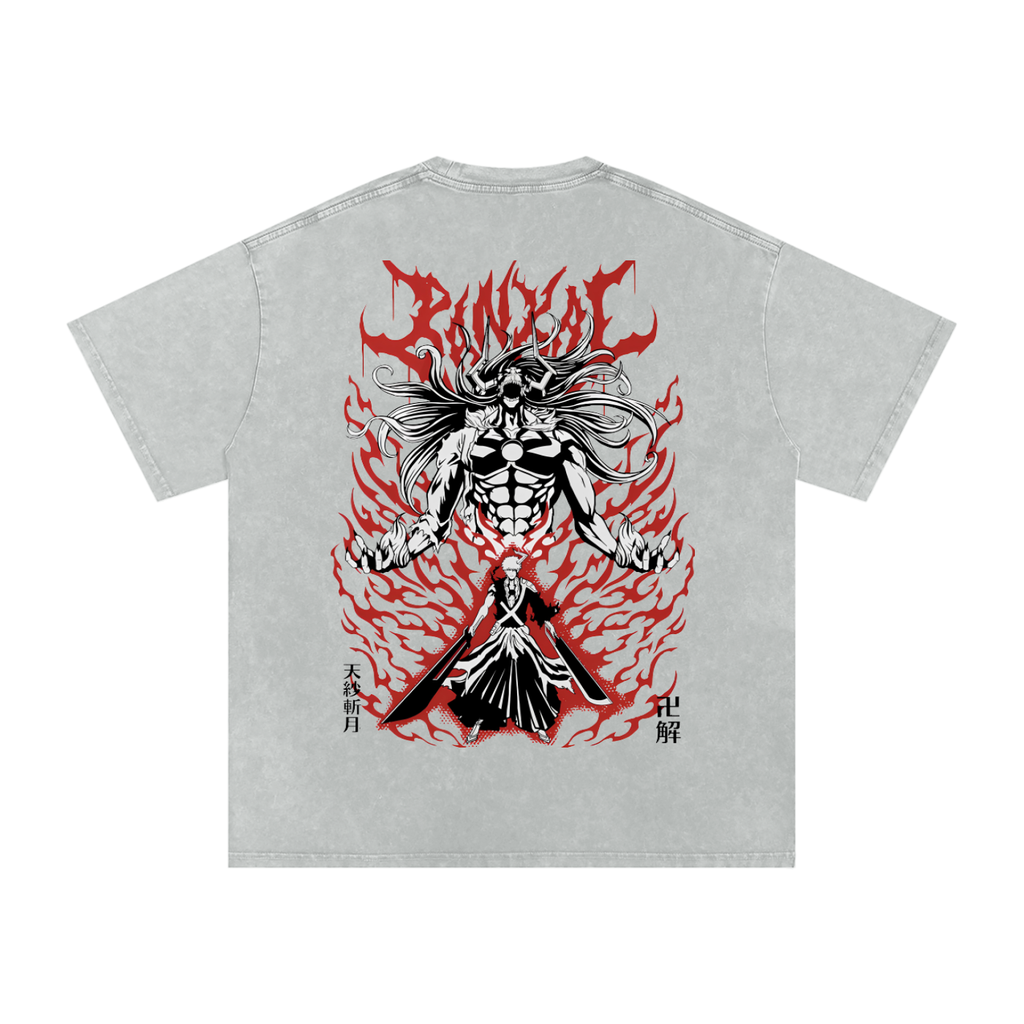 Snow Washed Oversized Cotton T-Shirt