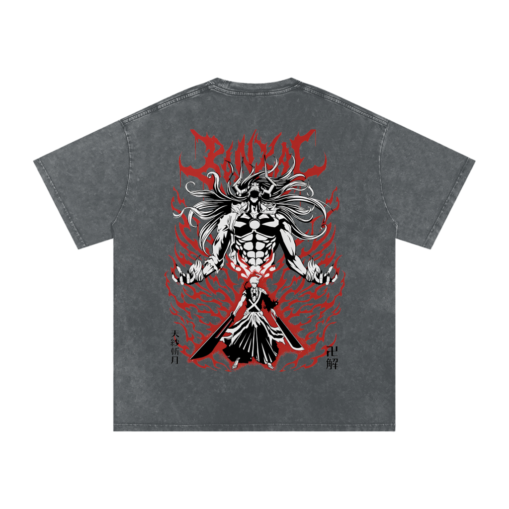 Snow Washed Oversized Cotton T-Shirt