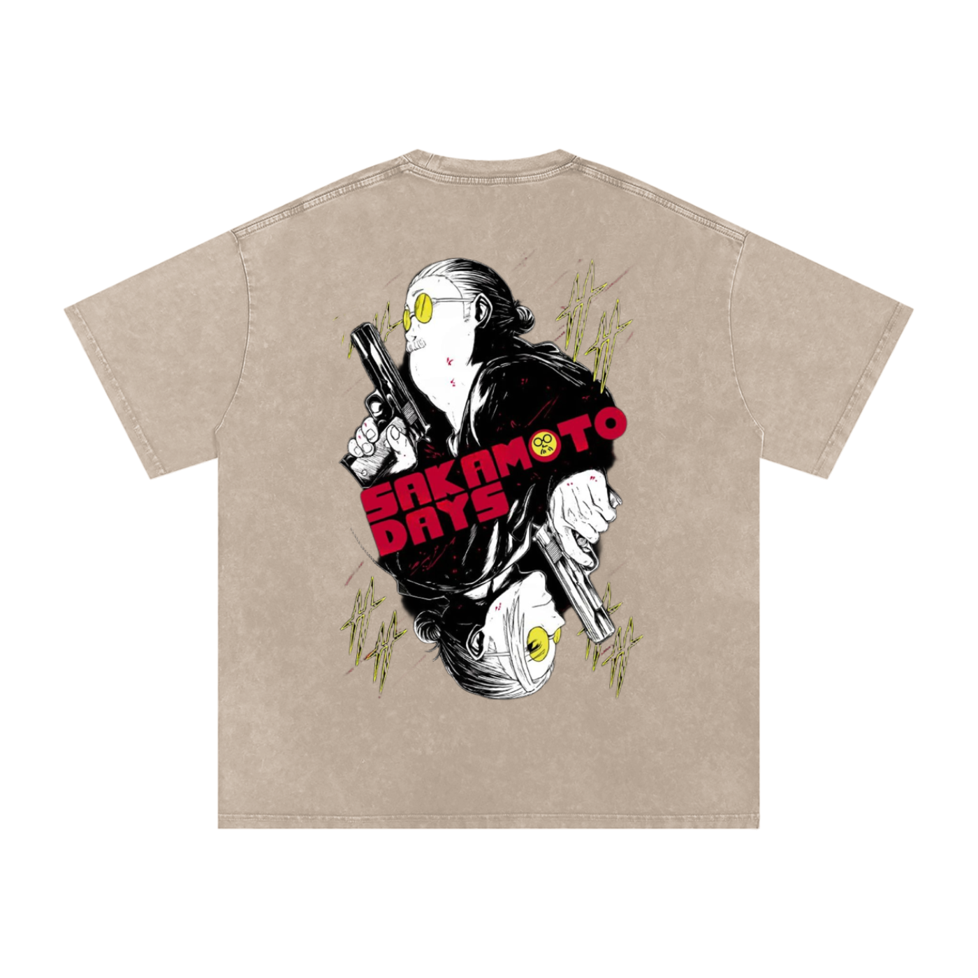 Snow Washed Oversized Cotton T-Shirt