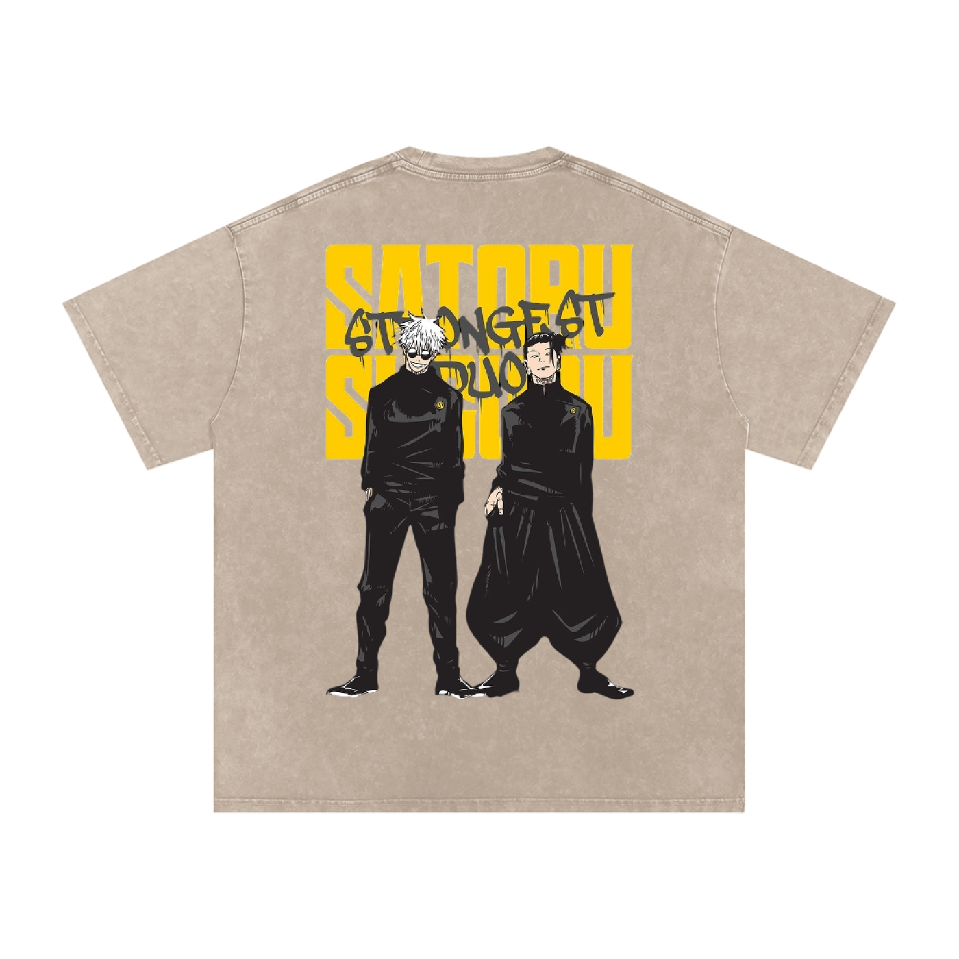 Snow Washed Oversized Cotton T-Shirt