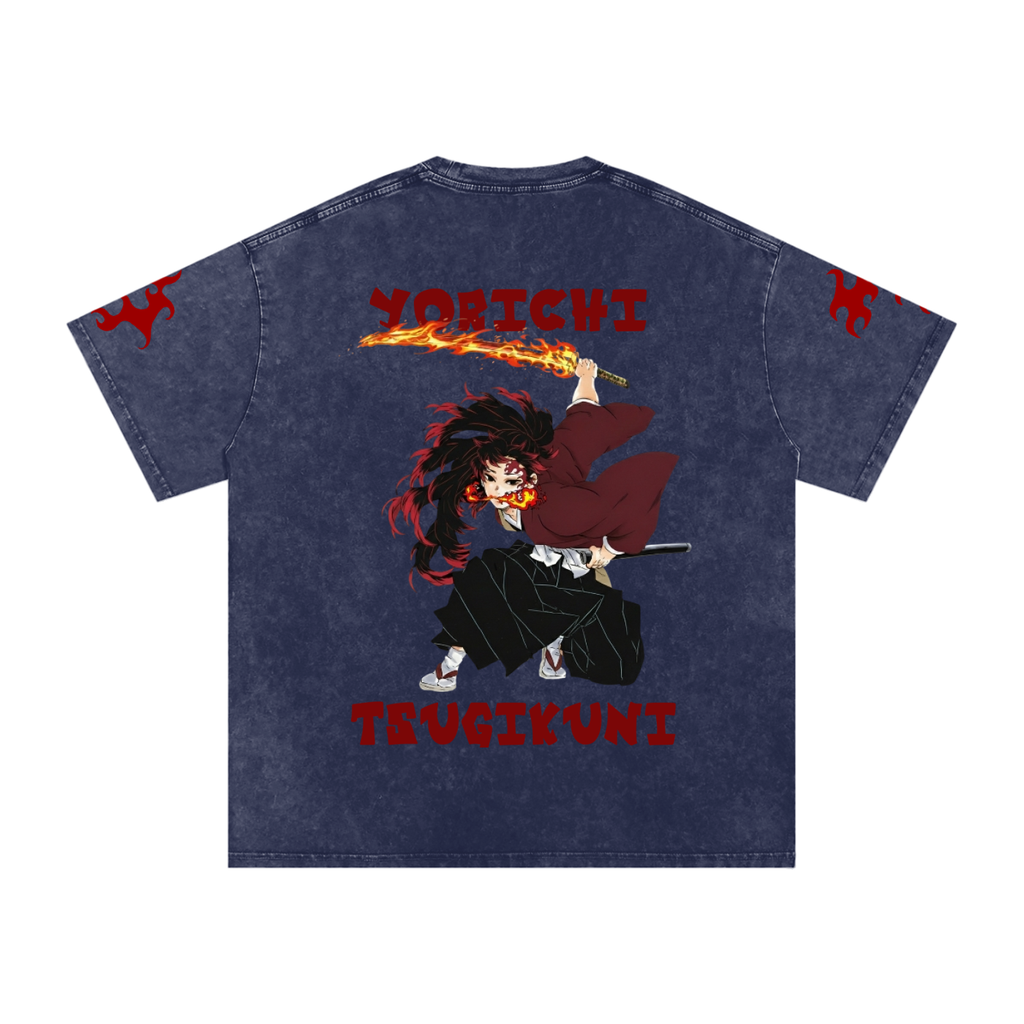 Snow Washed Oversized Cotton T-Shirt