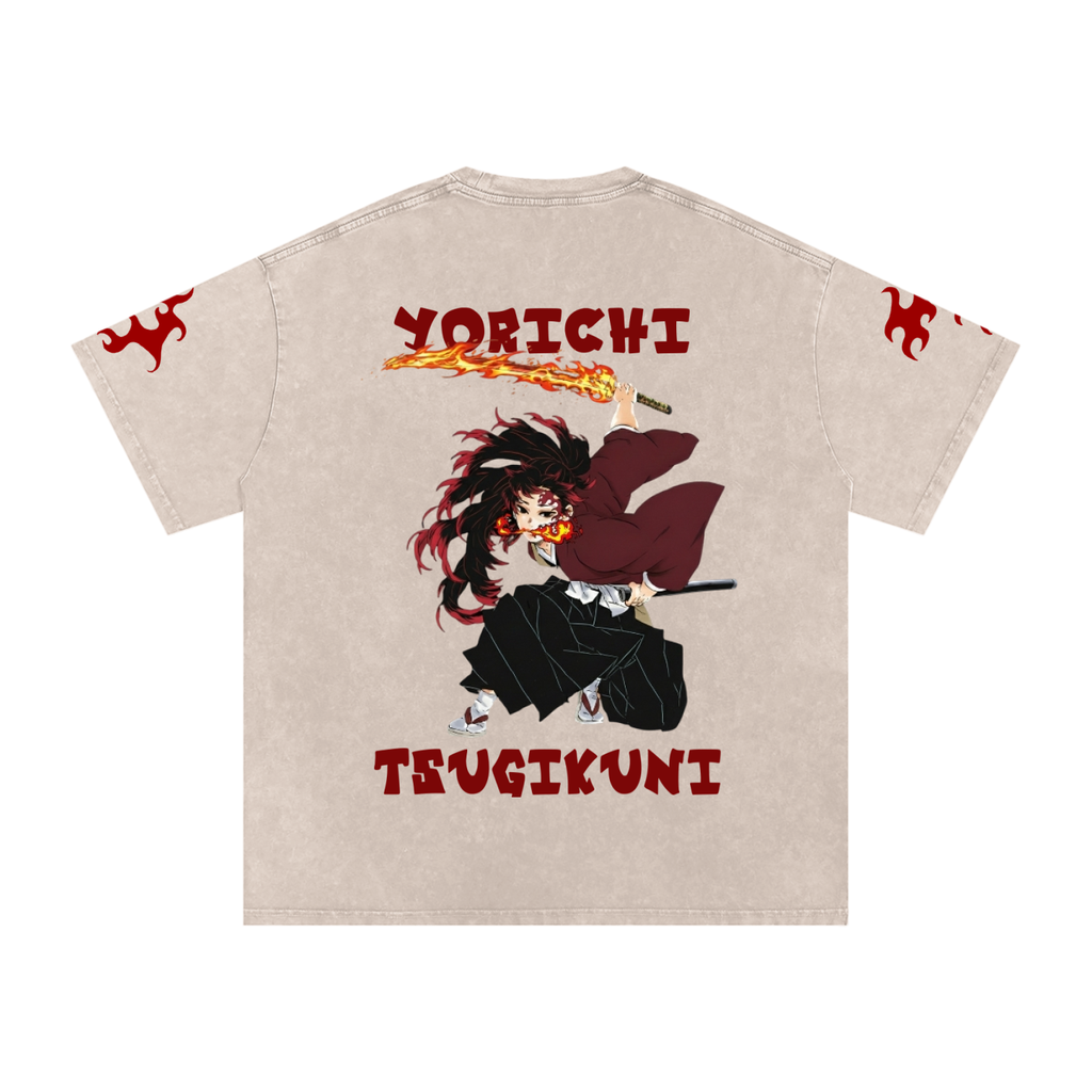 Snow Washed Oversized Cotton T-Shirt